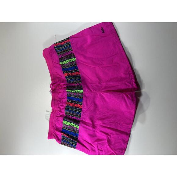 Other - Vintage Pink Swim Shorts with Multicolour Patterned M